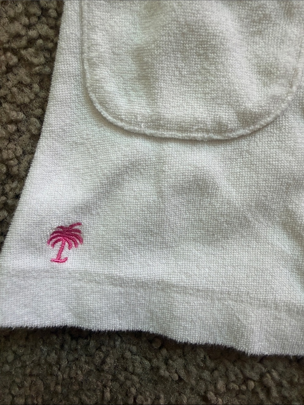 B62 Lilly Pulitzer 2-3y White Hooded Terry Cover-Up with Pink Trim - Picture 3 of 4